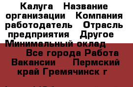 Калуга › Название организации ­ Компания-работодатель › Отрасль предприятия ­ Другое › Минимальный оклад ­ 24 500 - Все города Работа » Вакансии   . Пермский край,Гремячинск г.